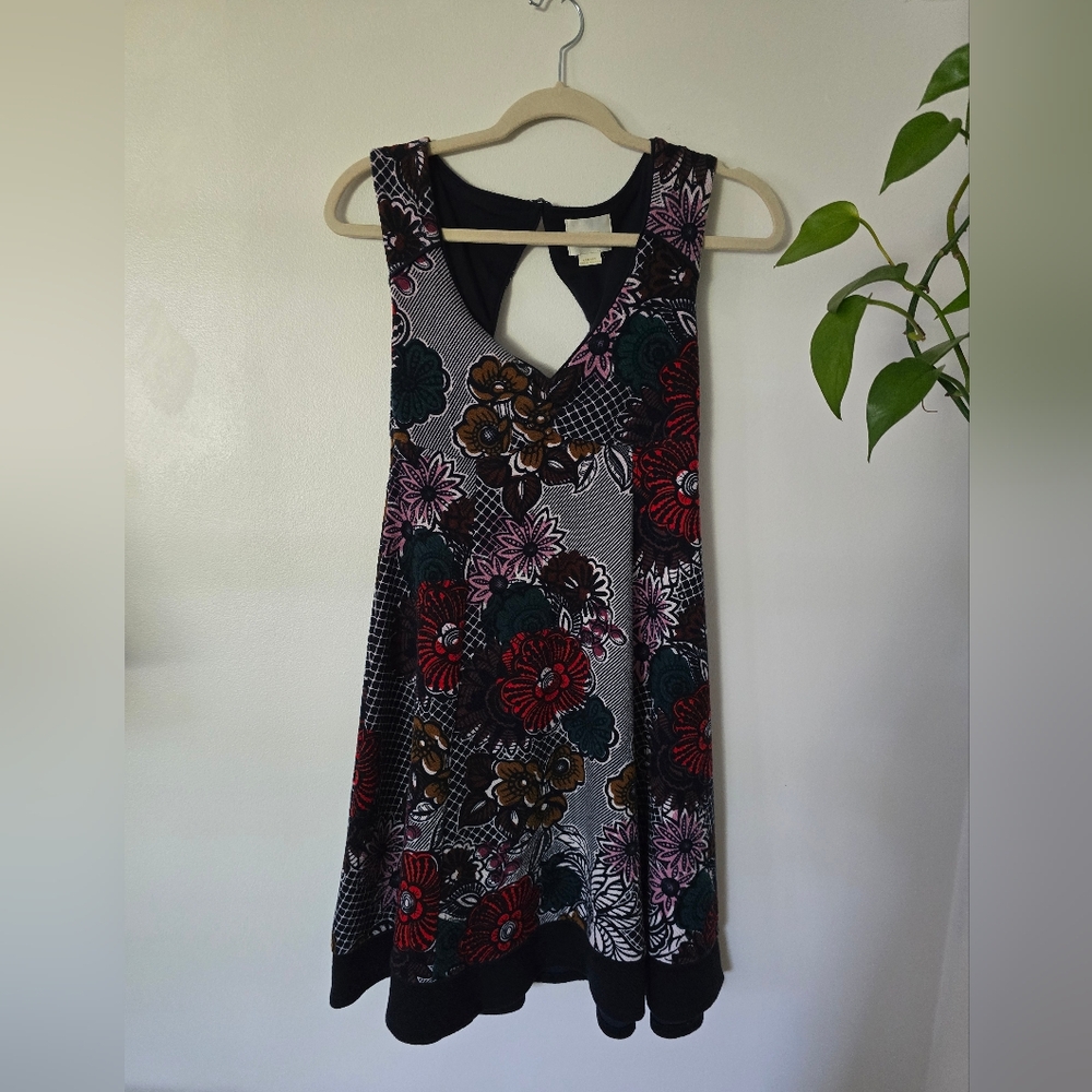 Maeve Anthropologie Floral Sleeveless XS Womens Dress Cut Out Back